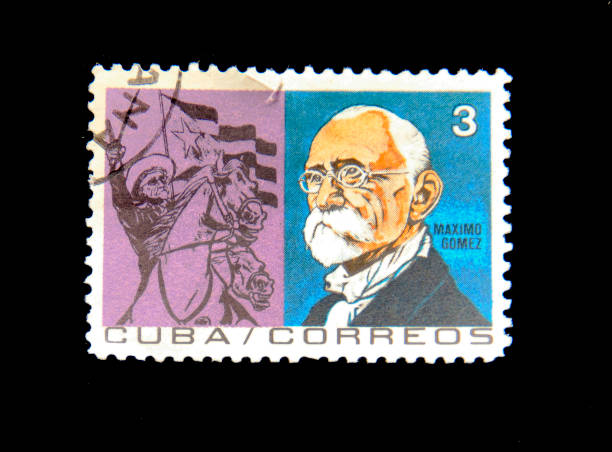 istock UBA - CIRCA 1968: post stamp printed in Cuba shows Maximo Gomez, general & military commander, The Invasion; Independence fighters and scenes; Scott 1357 A367 3c, circa 1968 690904408