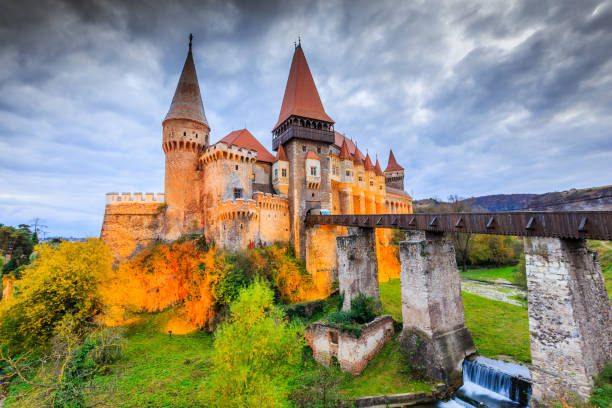 Hunedoara, Romania. Corvin's Castle - Hunyad Castle in Hunedoara, Romania. hunyad castle stock pictures, royalty-free photos & images