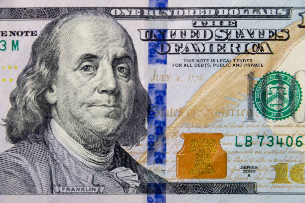 istock Macro shot of one hundred dollars bill 690925580