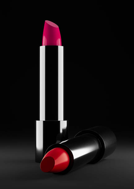 istock Red lipstick on dark background 3d illustration 691011554