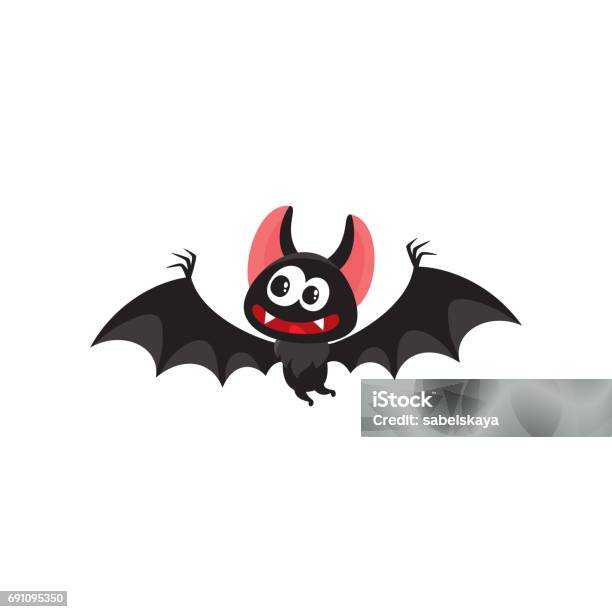 Vol Fou Chauvesouris Vampire Symbole Traditionnel De Halloween Illustration De Vecteur De Dessin Animé Vecteurs libres de droits et plus d'images vectorielles de Chauve-souris