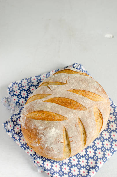 istock Homemade wheat bread with starter flour and buckwheat flour 691095478