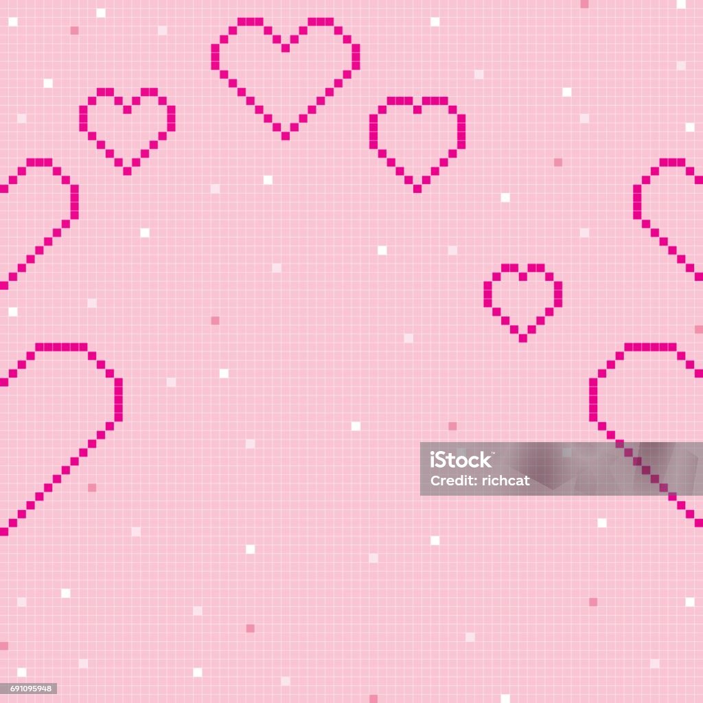 Sparse Glitter Hearts Pattern Stock Illustration - Download Image Now ...