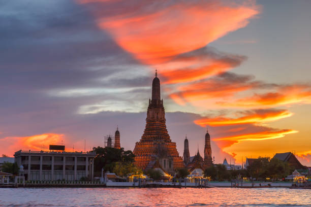 istock Wat arun on river view temple in bangkok, Thailand 691118680