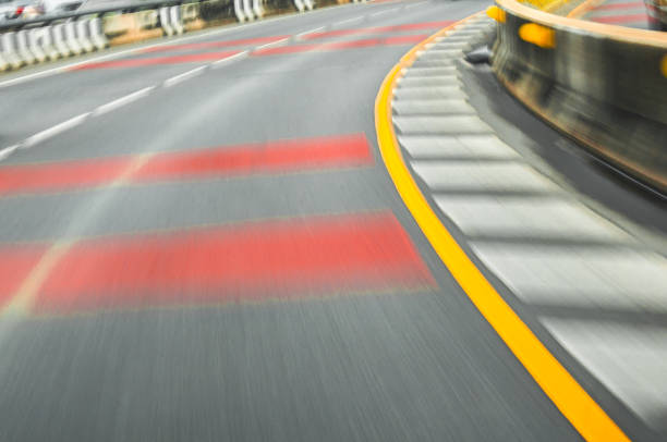 istock Speed motion in urban highway road tunnel. 691126746