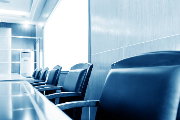 istock Conference room tables and chairs 691133264