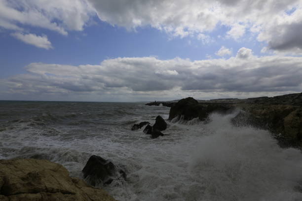 istock High waves during a storm at sea, 691152184