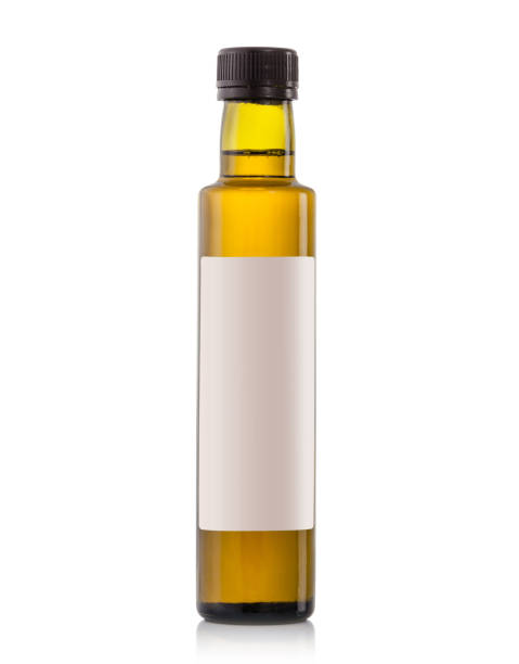 istock Glass olive oil bottles with blank label, 500ml 691169486