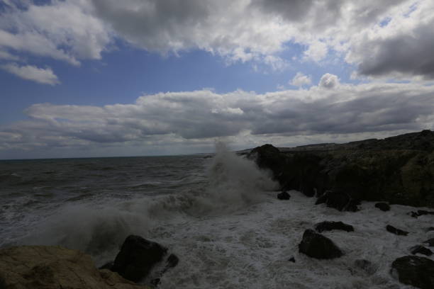 istock High waves during a storm at sea, 691177252