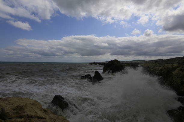 istock High waves during a storm at sea, 691177816
