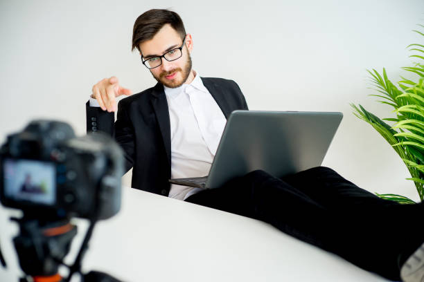 istock Male video blogger 691179026