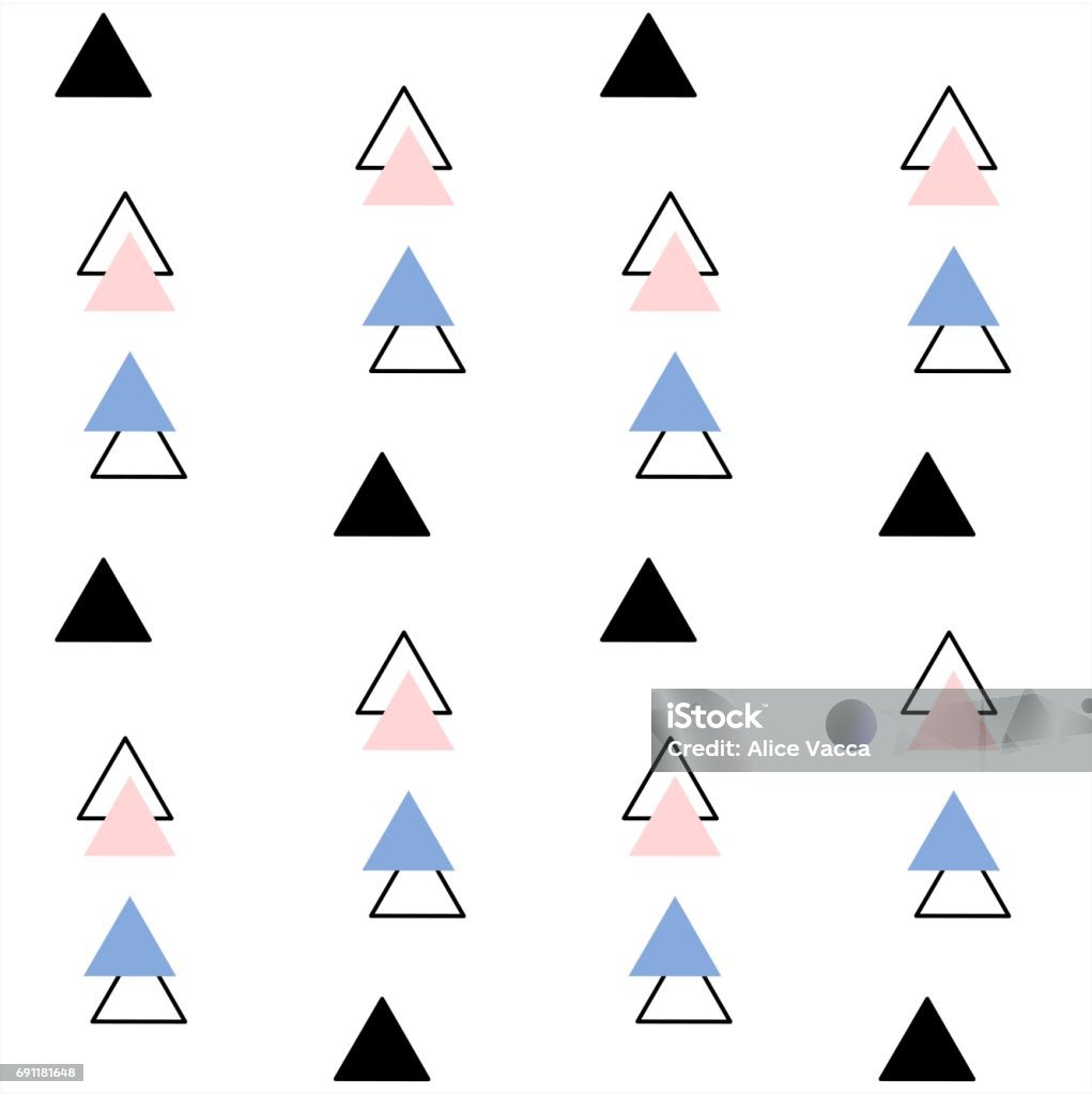 Cute Rounded Triangle Cute Abstract Triangles Seamless Vector Geometric Pattern Background ...