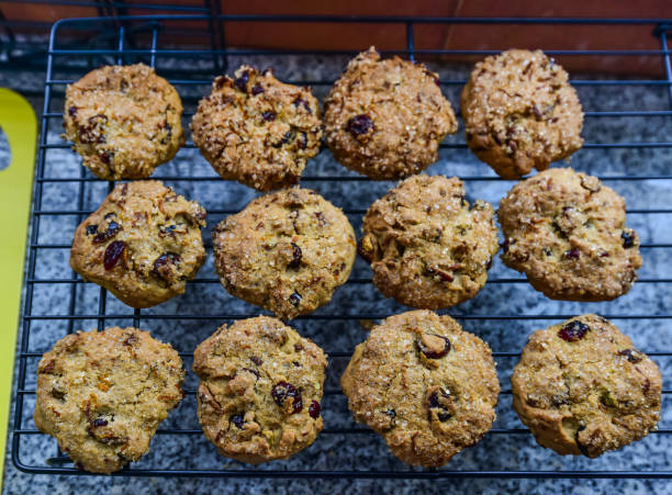 istock Homemade soft cookies on grill 691186374