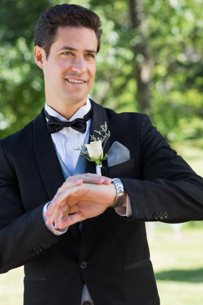 istock Bridegroom waiting in garden 691186920