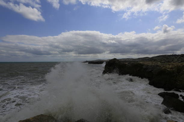 istock High waves during a storm at sea, 691188252