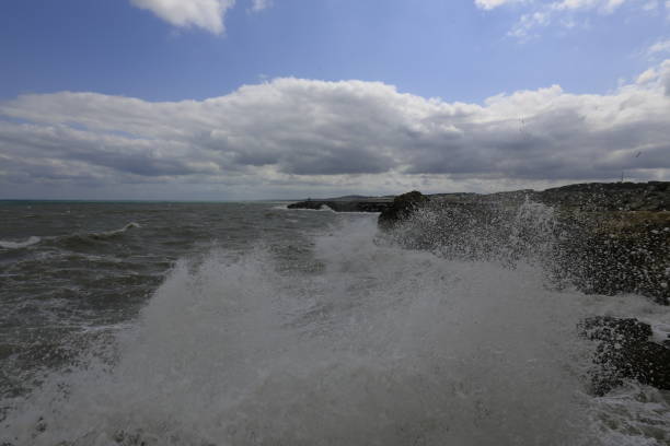 istock High waves during a storm at sea, 691188546