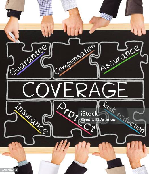 Image For Coverage Coverage Concept Words Stock Photo - Download Image Now - Black Color ...