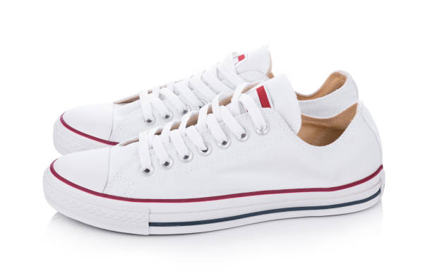 istock Classic white sneakers isolated on white background 691194606