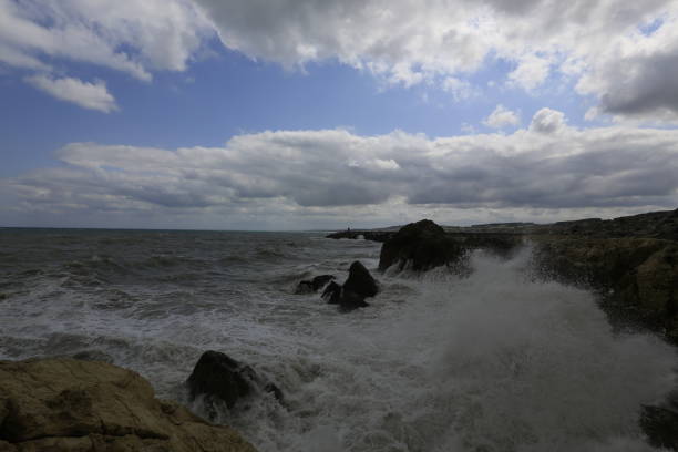 istock High waves during a storm at sea, 691195742