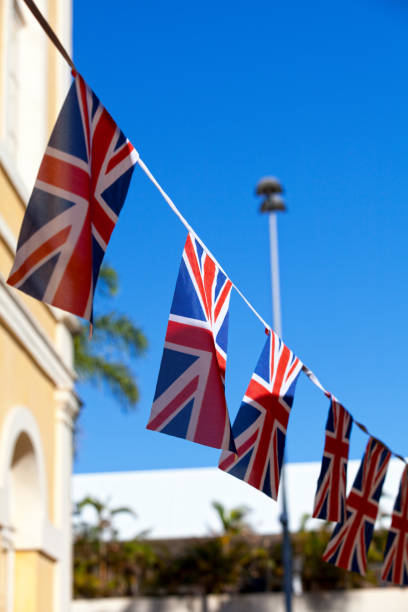 istock Garland of Union Jack flags 691196348