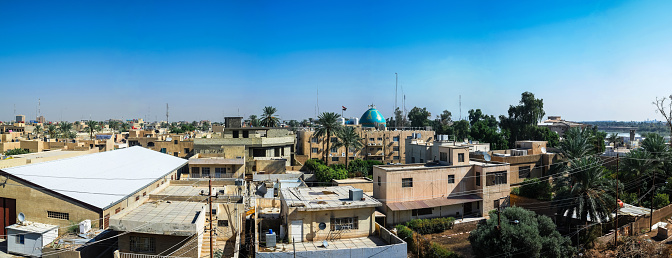 Aerial Panorama cityscape view to Baghdad, Iraq