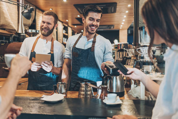 istock Modern technology in the coffee shop 691206332