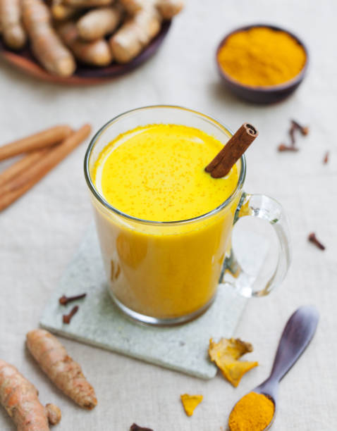 istock Turmeric drink, latte, tea, milk with cinnamon. 691210680