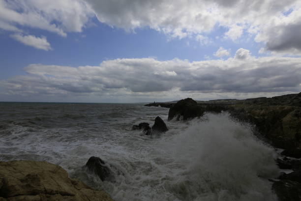 istock High waves during a storm at sea, 691217582