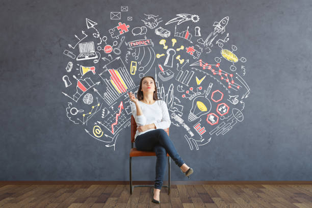istock Woman daydreaming about success 691217666