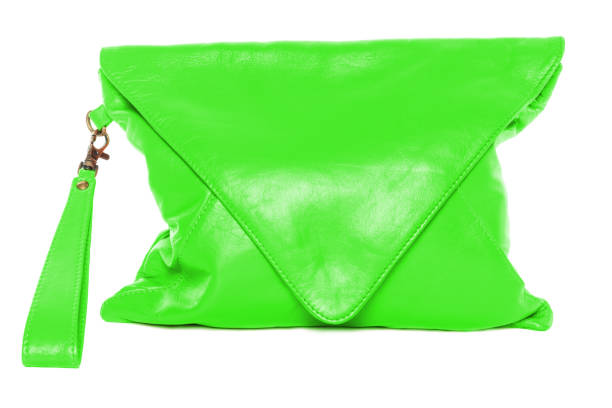 istock Woman bag isolated on white background lime color 691218362