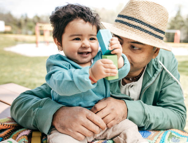 istock Father and baby in the park 691225240