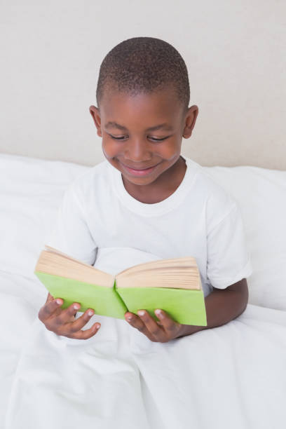 istock Pretty littel boy reading in bed 691234932