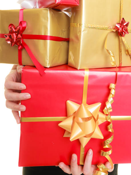 istock holidays love happiness concept - girl with gift boxes 691241504