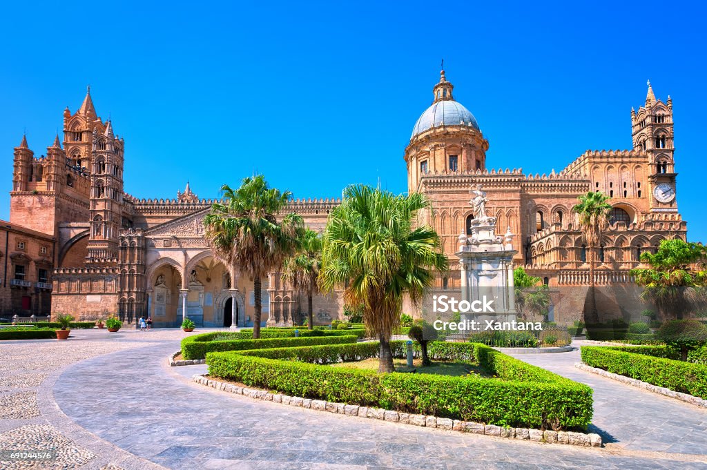 Cathedral of Palermo, Sicily, Italy Cathedral of Palermo is a prominent landmark in Sicily, Italy Palermo - Sicily Stock Photo
