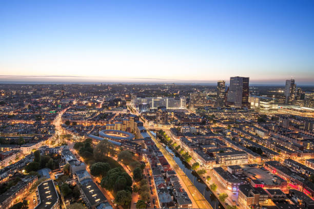 istock The Hague panorama at twilight 691254526