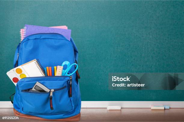 School Stock Photo - Download Image Now - School Supplies, Backpack, Education