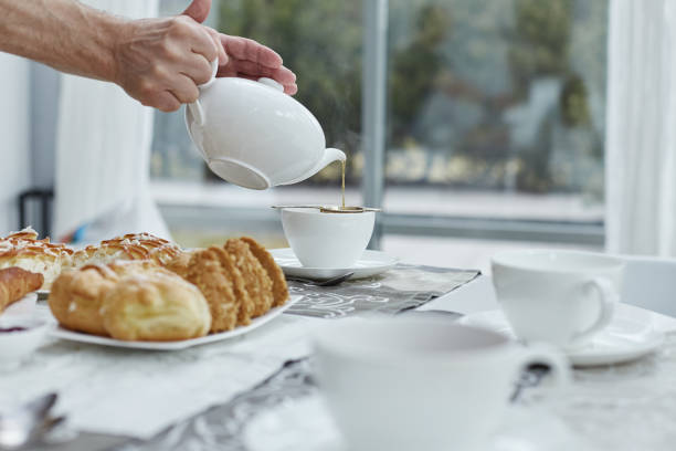 istock Traditional european breakfast preparation. 691256258