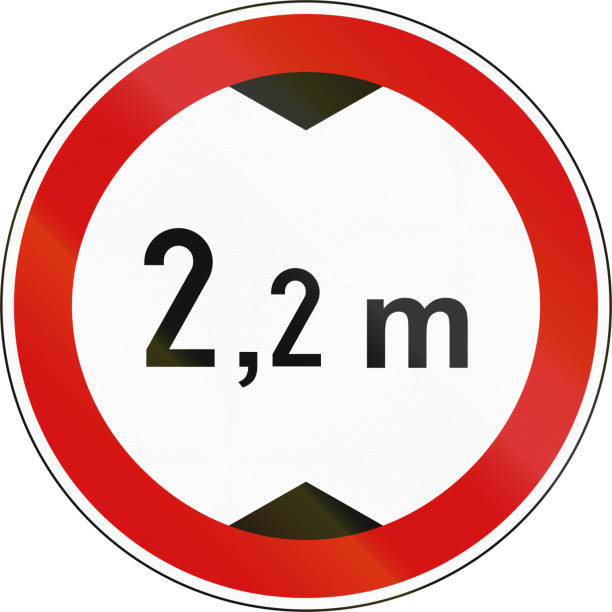 istock Slovenian regulatory road sign - No vehicles over 2.2 meters in height 691266912