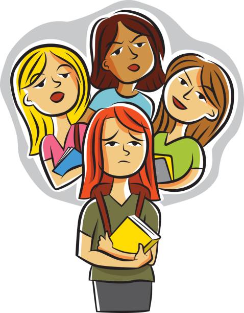 Mean Girls Gossiping Stock Illustration - Download Image Now - Peer Pressure,  Clique, Child - iStock