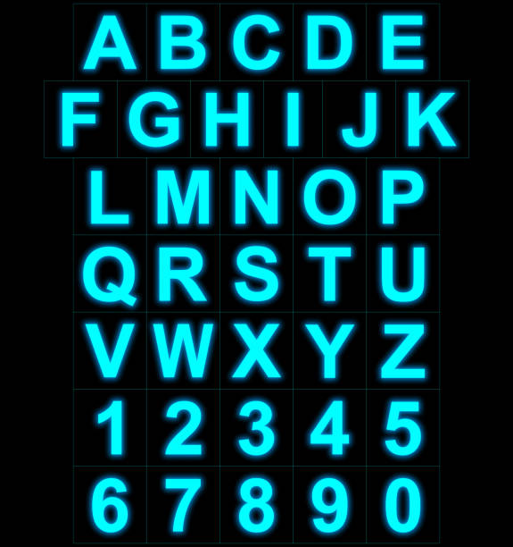 istock letters and numbers neon light full isolated on black 691269664
