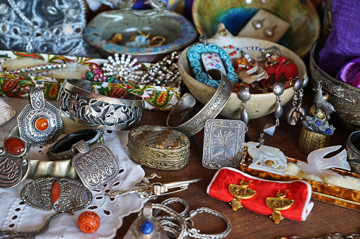 Collection of souvenirs from the Orient Traveling