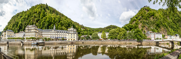 scenic view to promenade of Bad Ems, Germany
