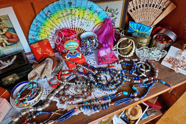 Collection of souvenirs from the Orient Traveling