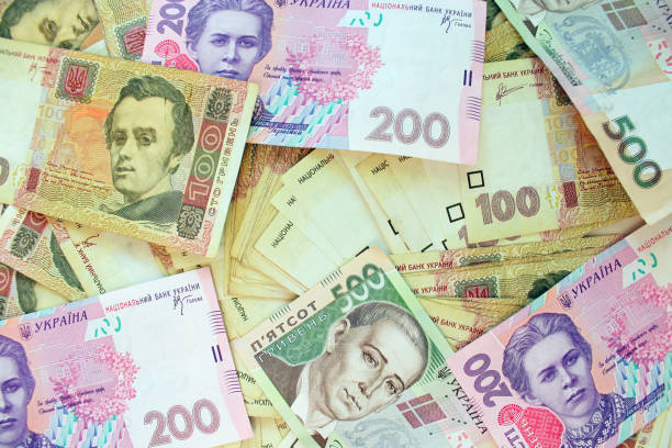 istock Ukrainian money of different value 691282892