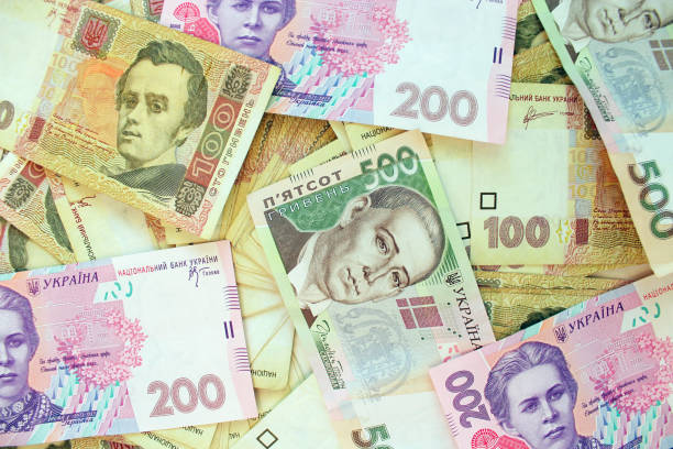 istock Ukrainian money of different value 691286552