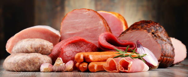 istock Meat products including ham and sausages 691295384