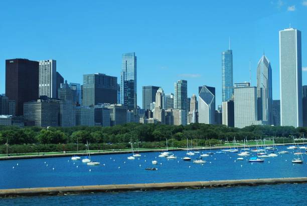 istock Sailboats ready to sail within the waterfront, in Chicago, IL 691298230
