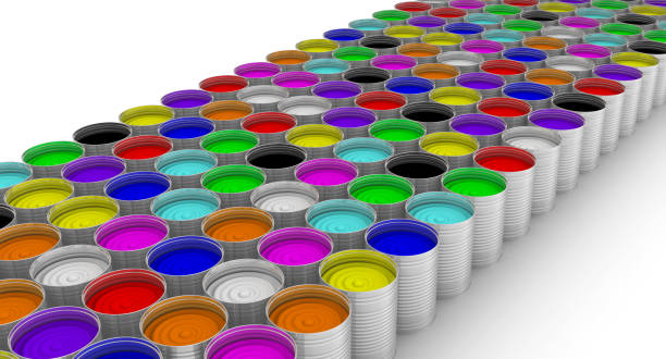istock Open cans of paint 691308786