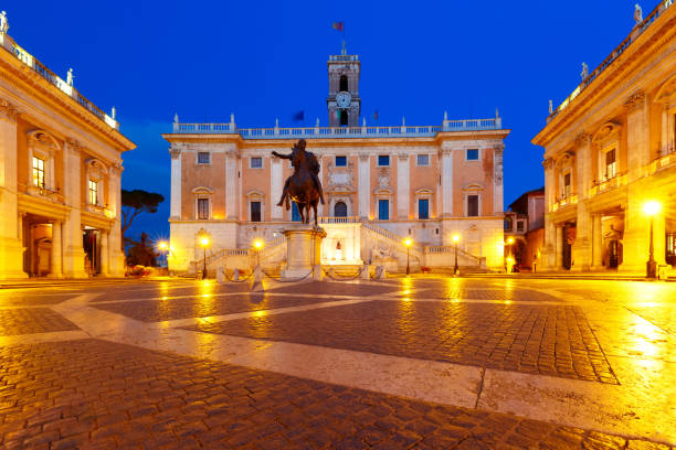 istock Campidoglio square on Capitoline Hill, Rome, Italy 691308966