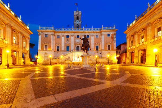 istock Campidoglio square on Capitoline Hill, Rome, Italy 691309000
